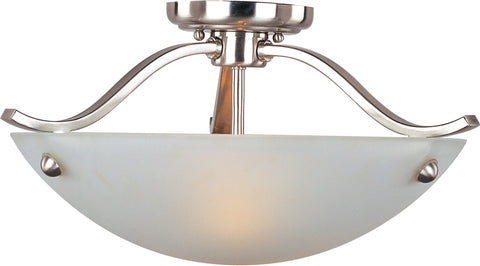 Contour 2-Light Semi-Flush Mount Satin Nickel - C157-21261FTSN