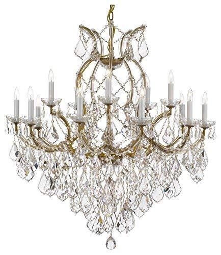 Maria Theresa Chandelier Crystal Lighting Chandeliers Lights Fixture Ceiling Lamp for Dining Room, Entryway, Living Room H38" X W37" Dressed with Diamond Cut Crystal! - A500-1/21510/15+1-DC