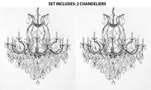 Set Of 2 - Maria Theresa Chandelier Crystal Lighting Chandeliers H38" X W37" - 2Ea A500-Cs/1/21510/15+1