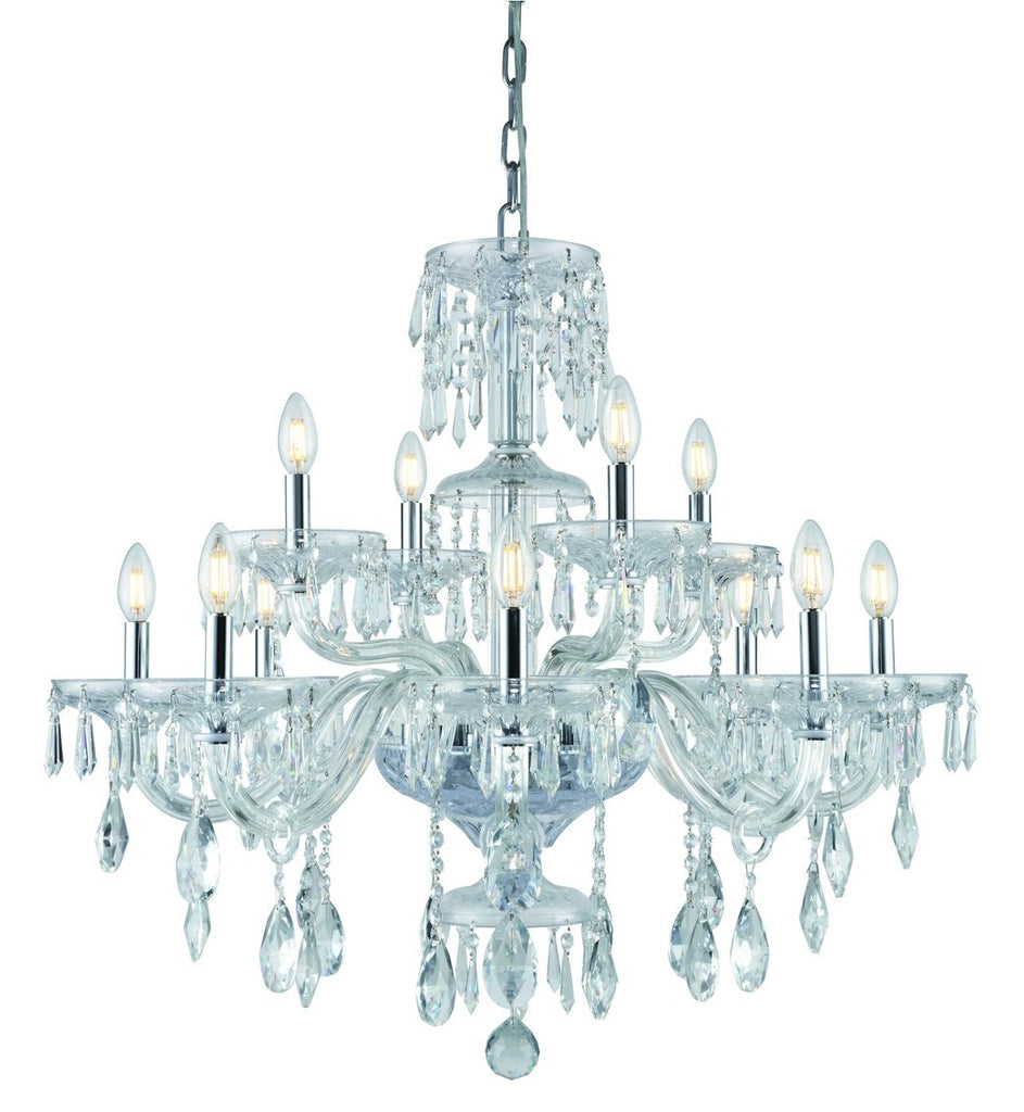 ZC121-7873G33C/RC - Regency Lighting: Elliott 12 light Chrome Chandelier Clear Royal Cut Crystal