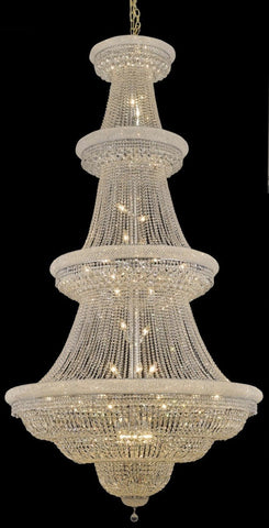 C121-1803G54C/RC By Elegant Lighting Primo Collection 48 Light Chandeliers Chrome Finish